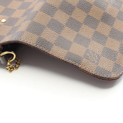 フェイボリットPM ダミエエベヌ チェーンハンドバッグ PVC レザー ブラウン 2WAY ルイヴィトン バッグ LOUIS VUITTON