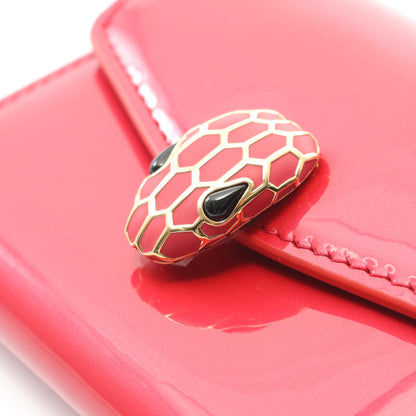 セルペンティ フォーエバー 二つ折り財布 レザー ピンクパープル ブルガリ 財布・小物 BVLGARI