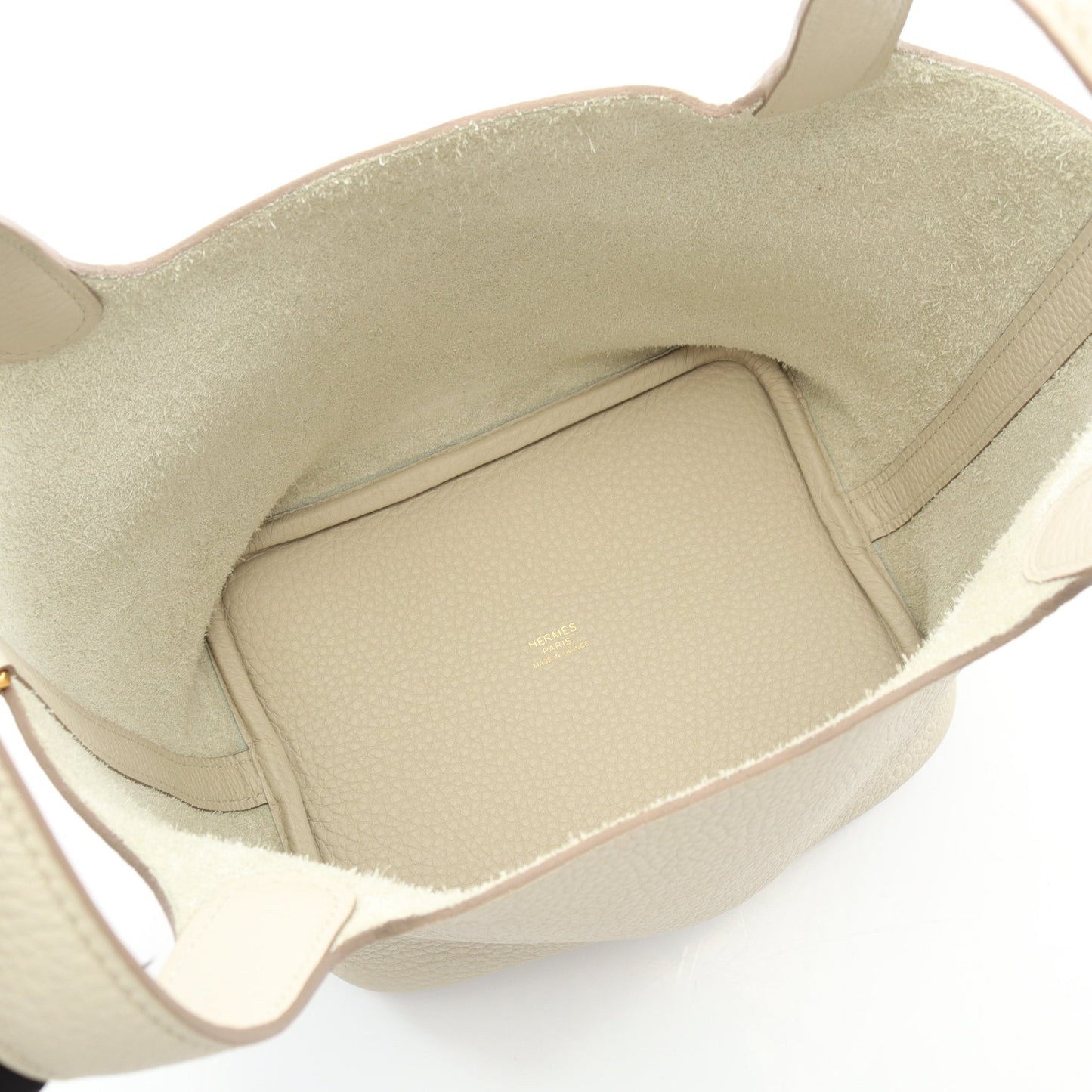 ピコタンロックPM ベトン ハンドバッグ トリヨンクレマンス オフホワイト ゴールド金具 U刻印 エルメス バッグ HERMES