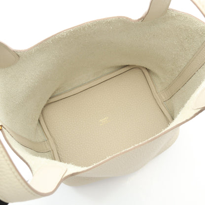 ピコタンロックPM ベトン ハンドバッグ トリヨンクレマンス オフホワイト ゴールド金具 U刻印 エルメス バッグ HERMES