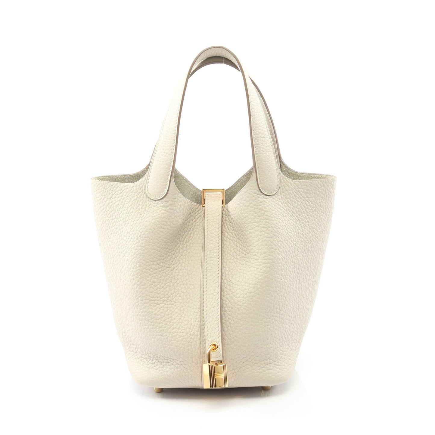 ピコタンロックPM ベトン ハンドバッグ トリヨンクレマンス オフホワイト ゴールド金具 U刻印 エルメス バッグ HERMES