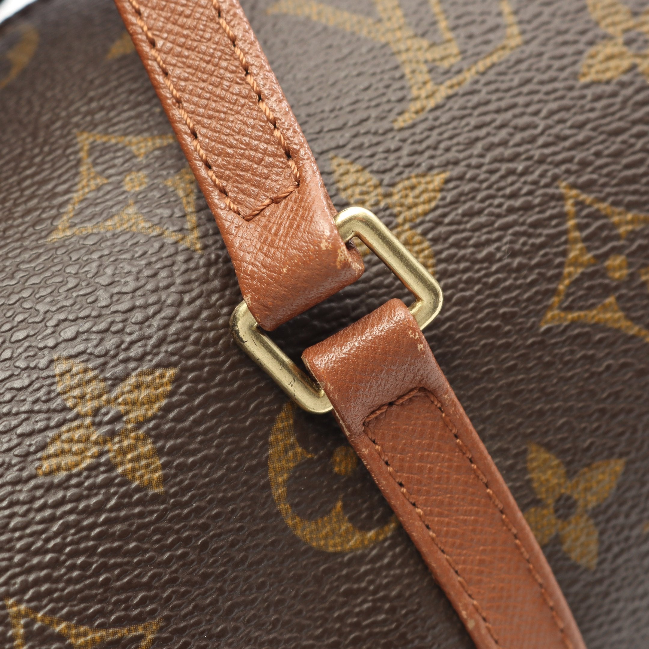 パピヨン26 モノグラム 旧型 ハンドバッグ PVC レザー ブラウン ルイ