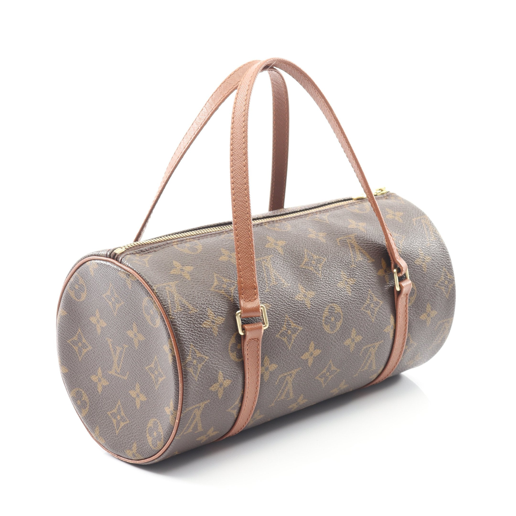 パピヨン26 モノグラム 旧型 ハンドバッグ PVC レザー ブラウン ルイ