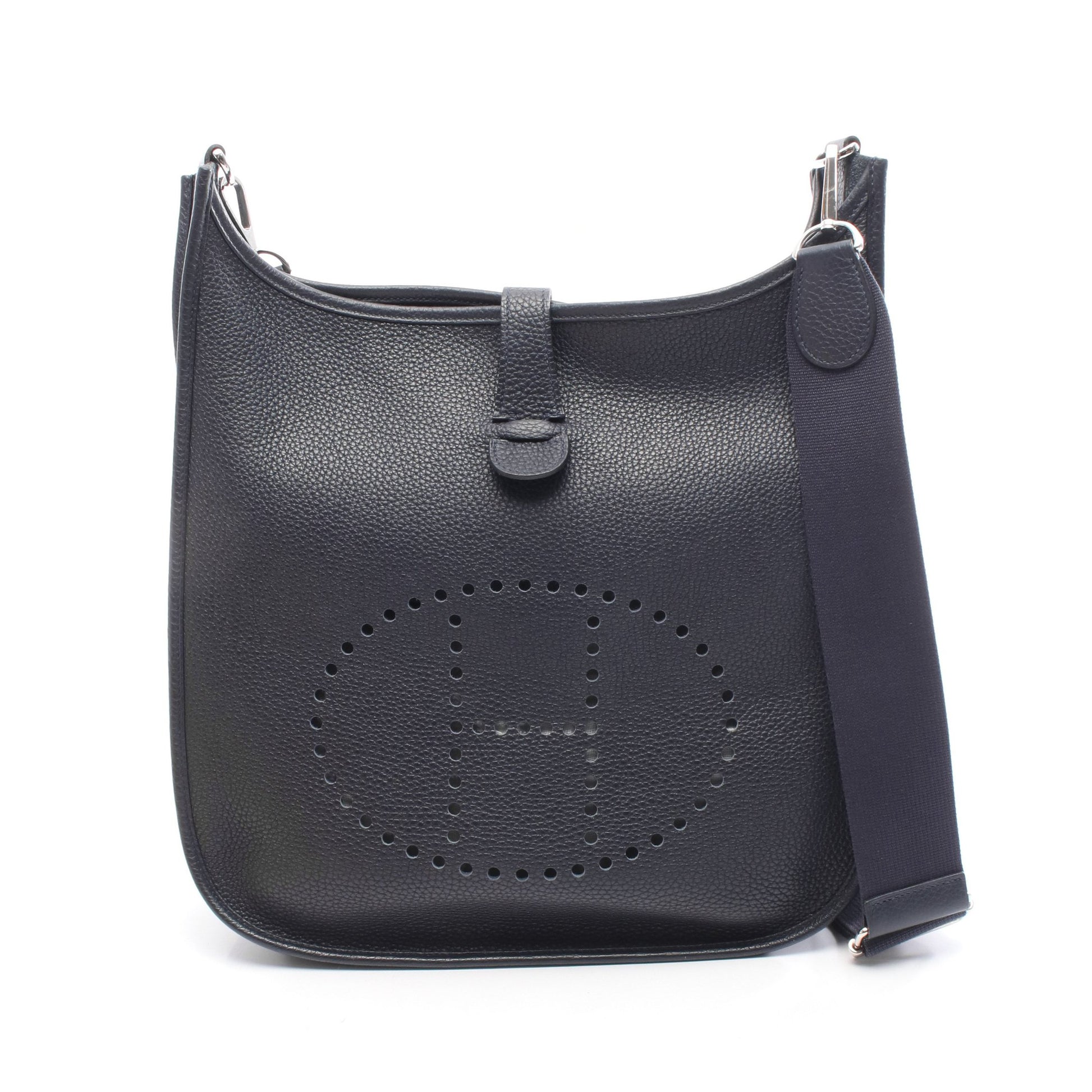 エヴリン 3 トロワ GM ブルーニュイ ショルダーバッグ トリヨンクレマンス ネイビー シルバー金具 Y刻印 エルメス バッグ HERMES