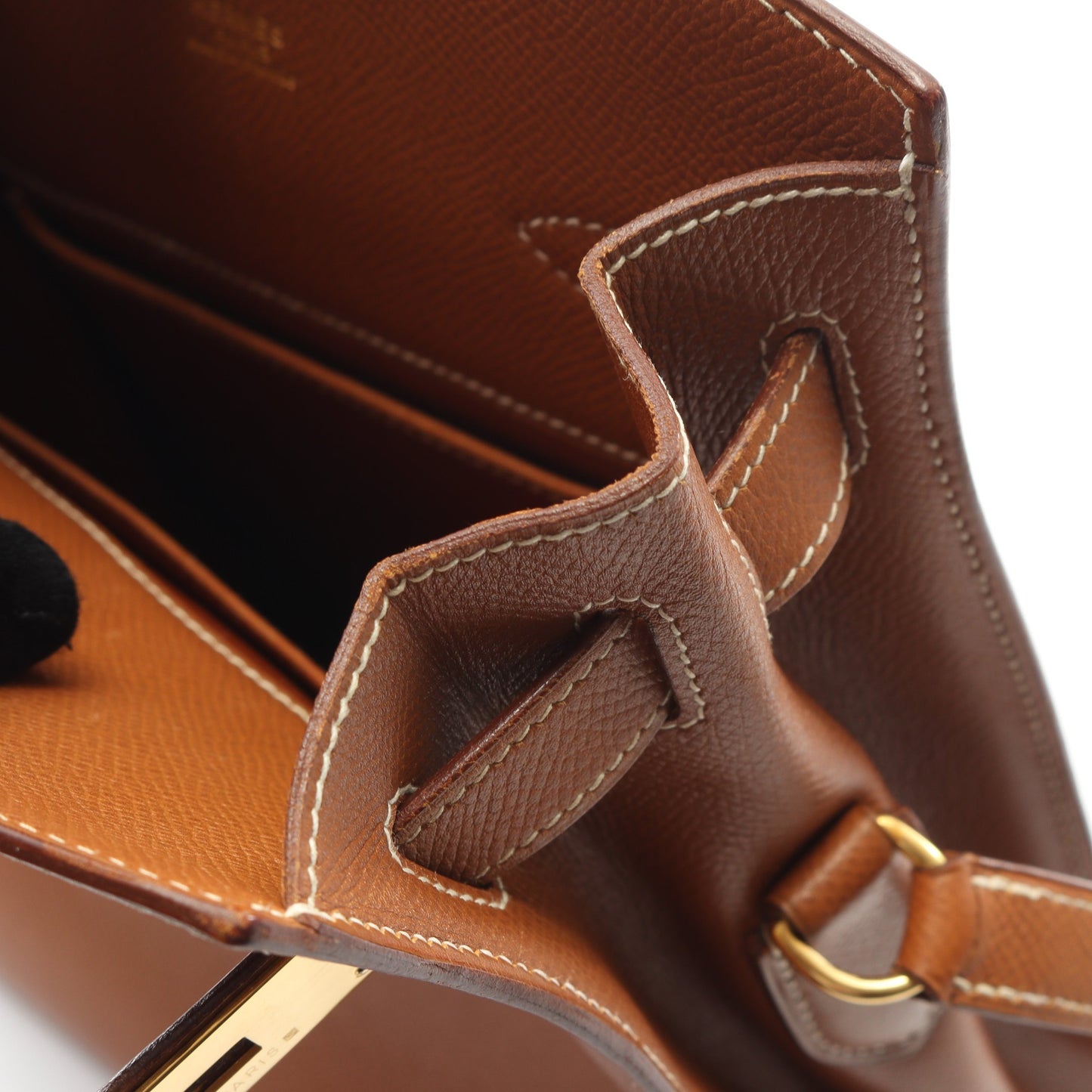 ケリースポーツMM ゴールド ショルダーバッグ クシュベル ライトブラウン ゴールド金具 ○W刻印 エルメス バッグ HERMES