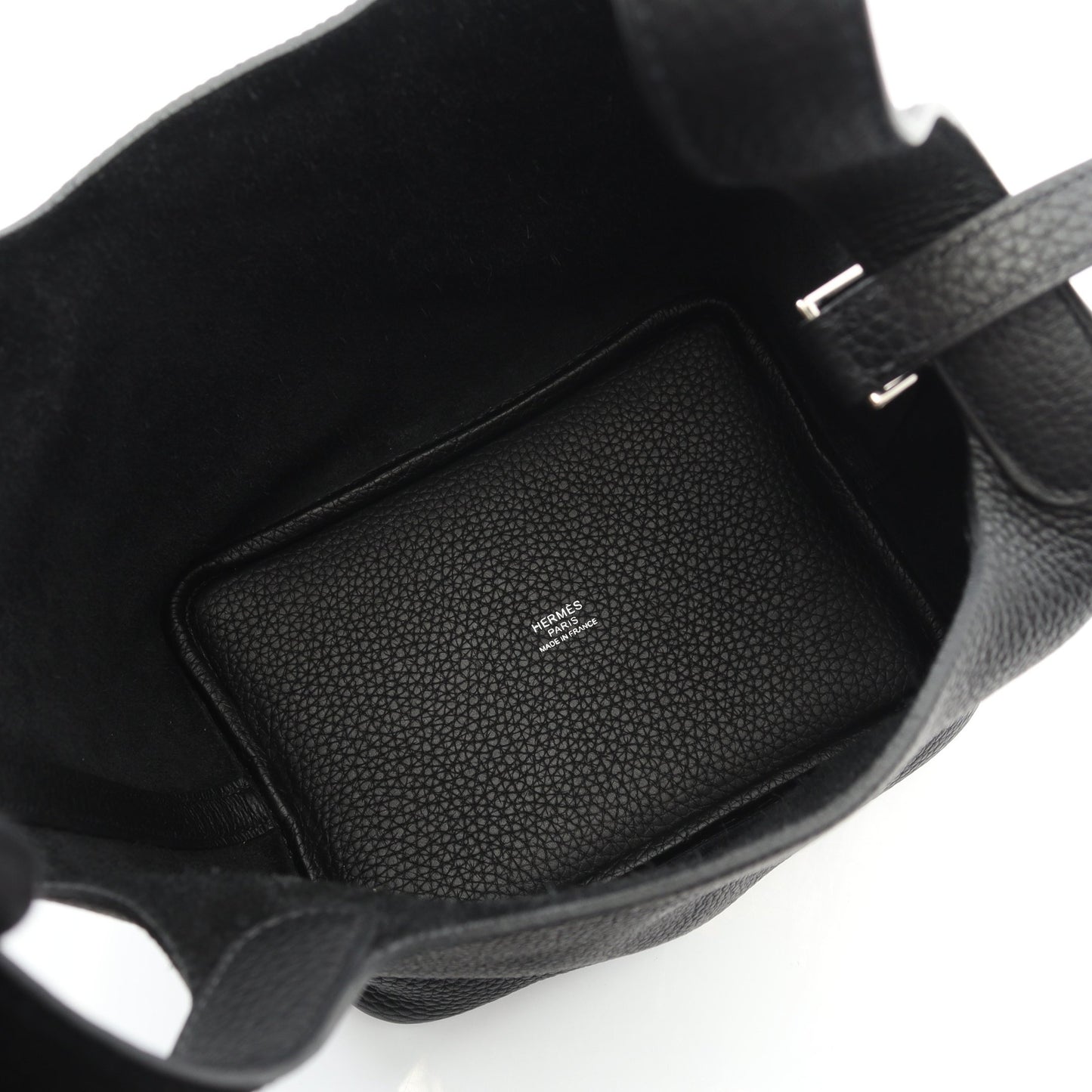 ピコタンロックPM ハンドバッグ トリヨンクレマンス ブラック シルバー金具 U刻印 エルメス バッグ HERMES