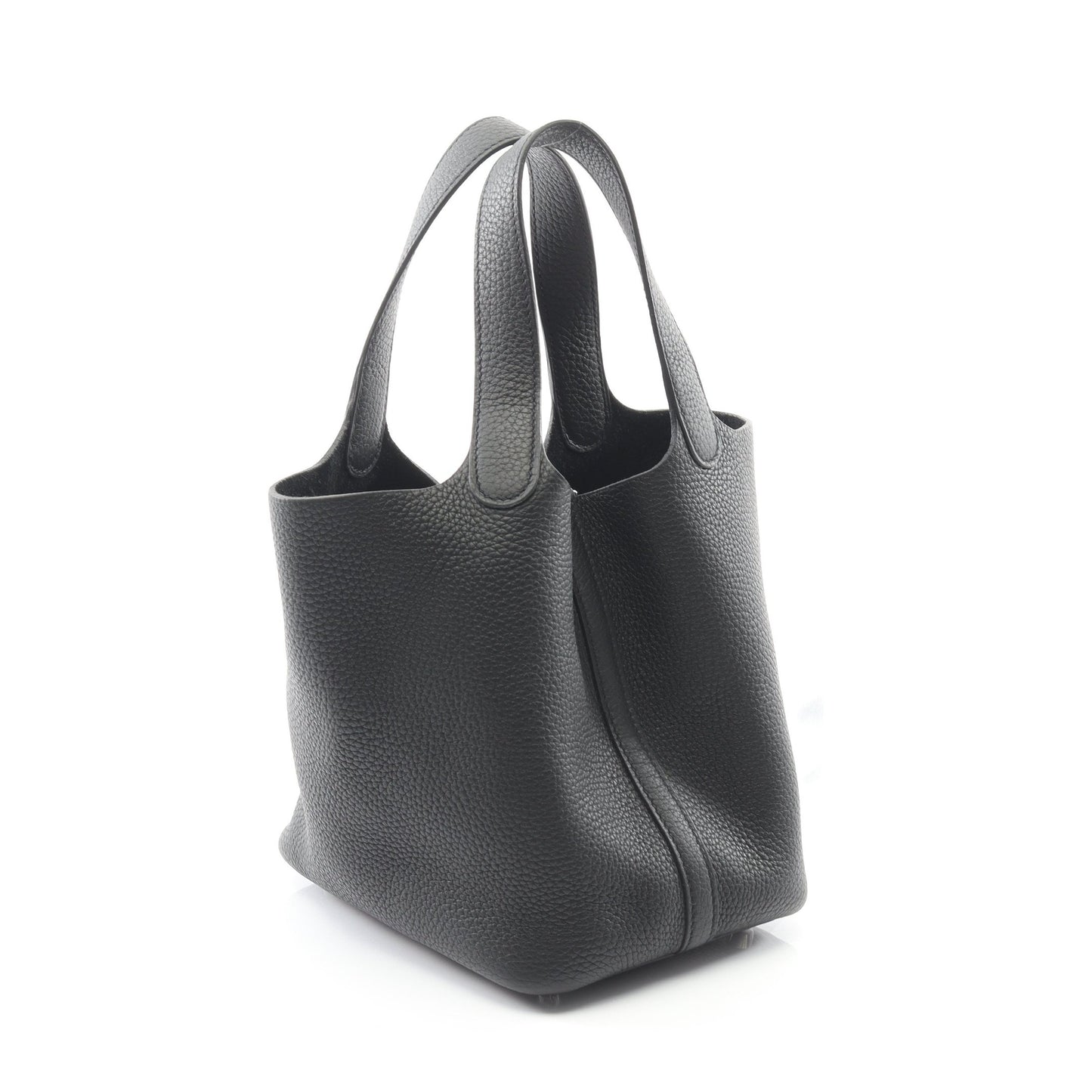 ピコタンロックPM ハンドバッグ トリヨンクレマンス ブラック シルバー金具 U刻印 エルメス バッグ HERMES