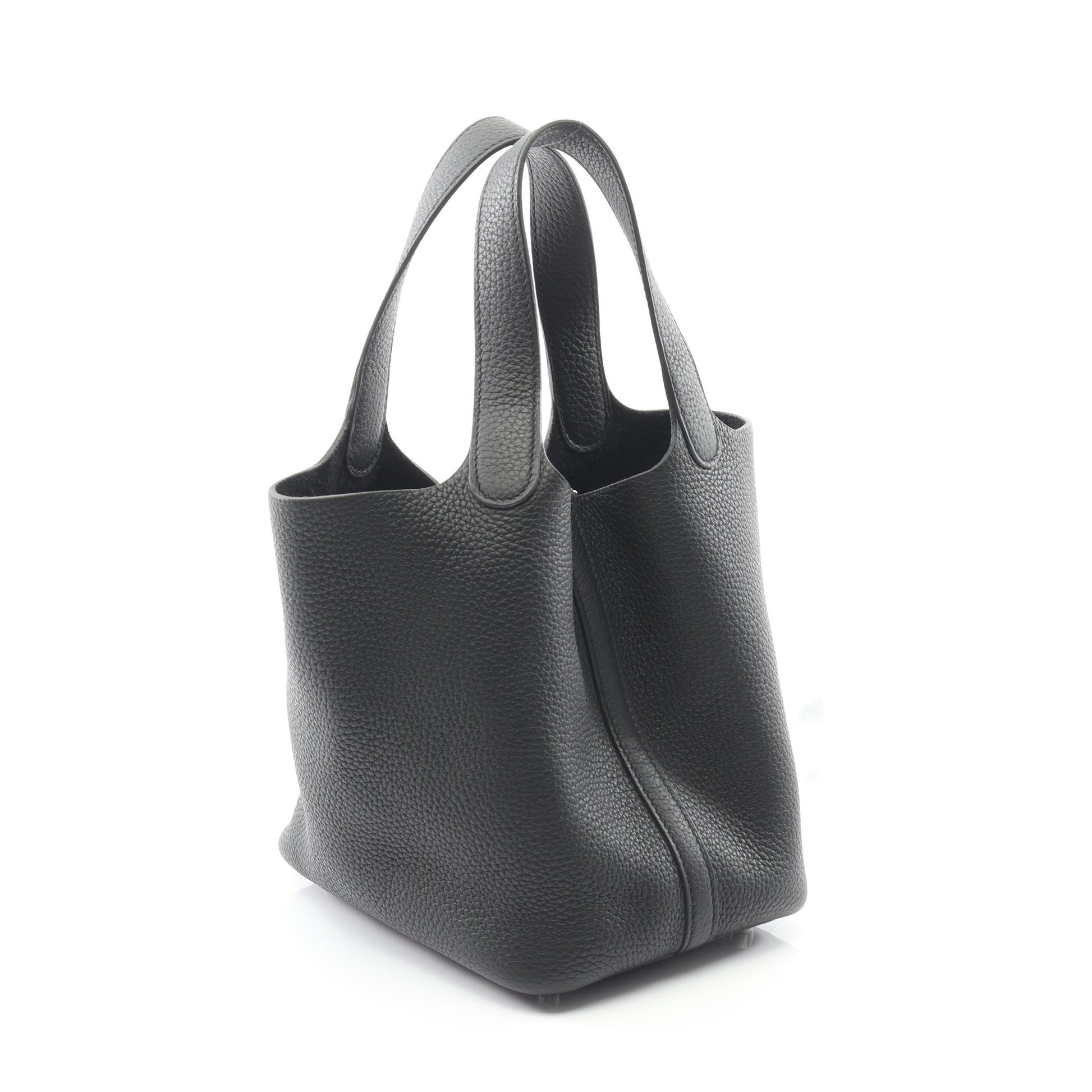 ピコタンロックPM ハンドバッグ トリヨンクレマンス ブラック シルバー金具 U刻印 エルメス バッグ HERMES