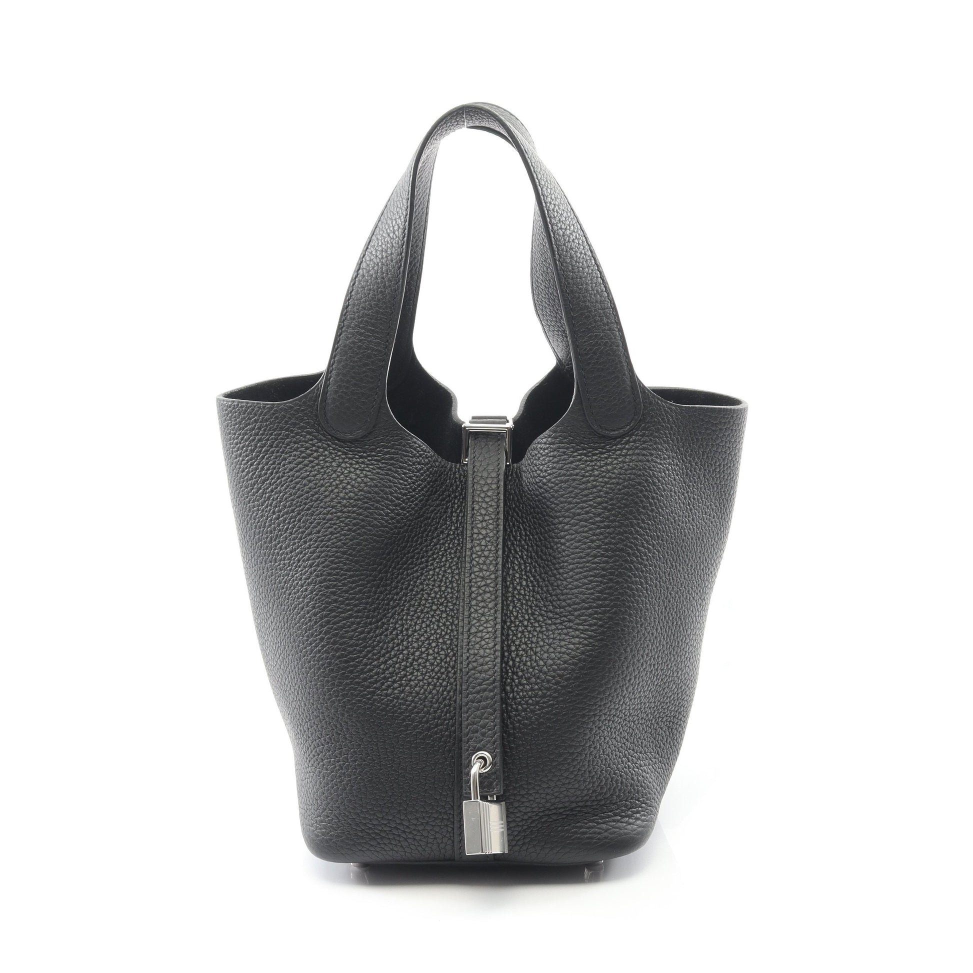 ピコタンロックPM ハンドバッグ トリヨンクレマンス ブラック シルバー金具 U刻印 エルメス バッグ HERMES