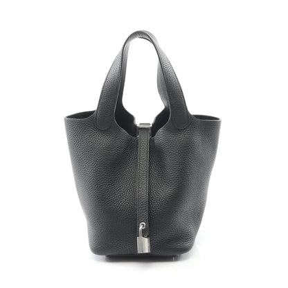 ピコタンロックPM ハンドバッグ トリヨンクレマンス ブラック シルバー金具 U刻印 エルメス バッグ HERMES