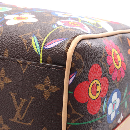 LOUIS VUITTON × 村上隆 キーポル バンドリエール45 モノグラム ボストンバッグ PVC レザー ブラウン マルチカラー ルイヴィトン バッグ LOUIS VUITTON