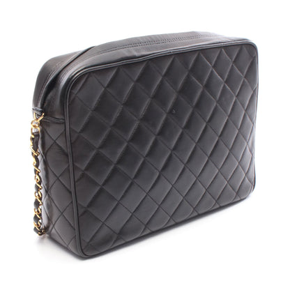 チェーンショルダーバッグ ラムスキン ブラック ゴールド金具 シャネル バッグ CHANEL
