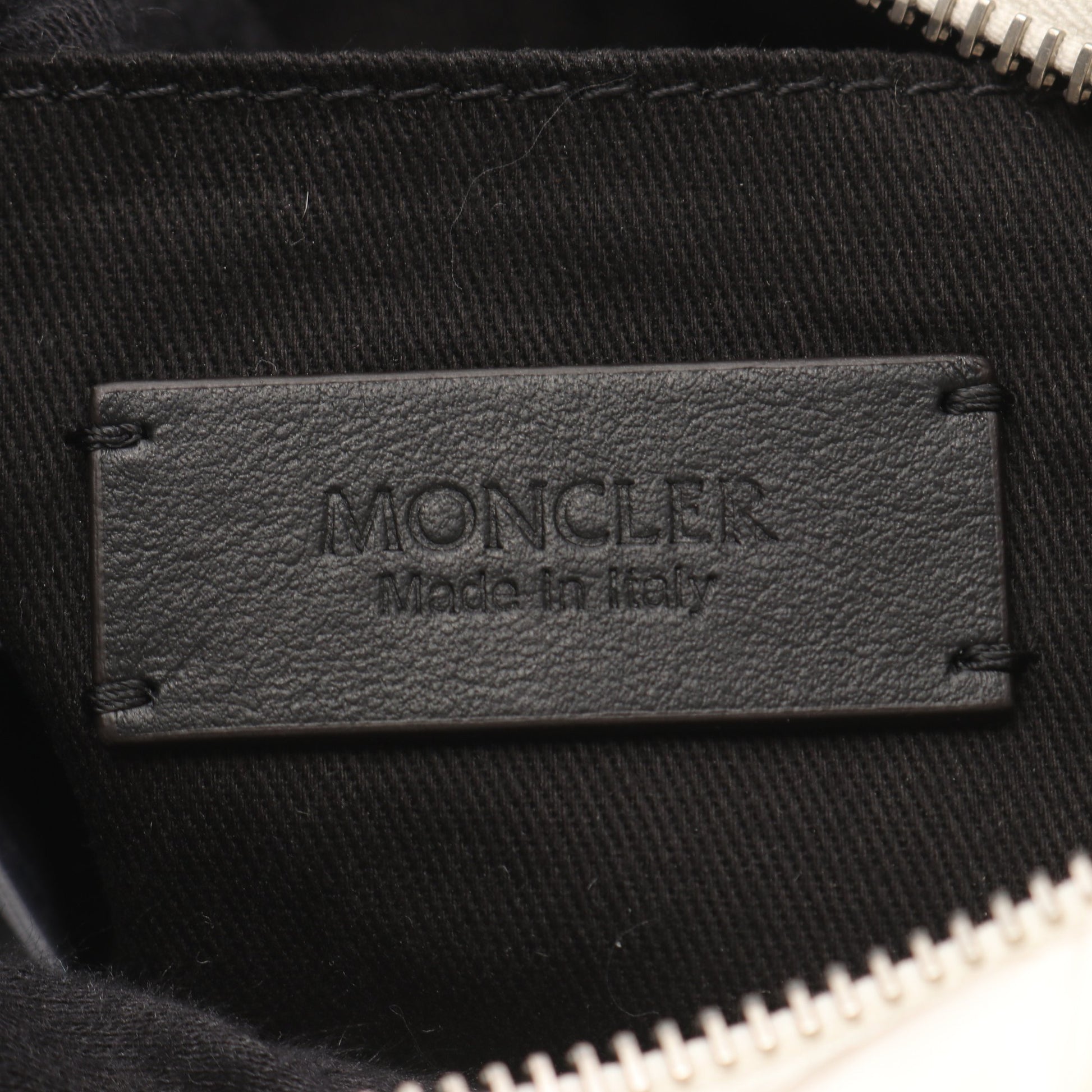 MINI CARADOC ハンドバッグ ナイロン レザー アイボリー ブラック 2WAY モンクレール バッグ MONCLER