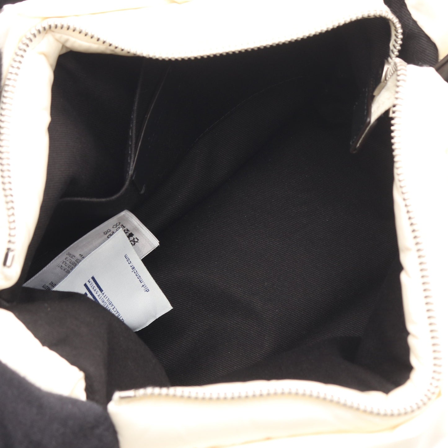 MINI CARADOC ハンドバッグ ナイロン レザー アイボリー ブラック 2WAY モンクレール バッグ MONCLER