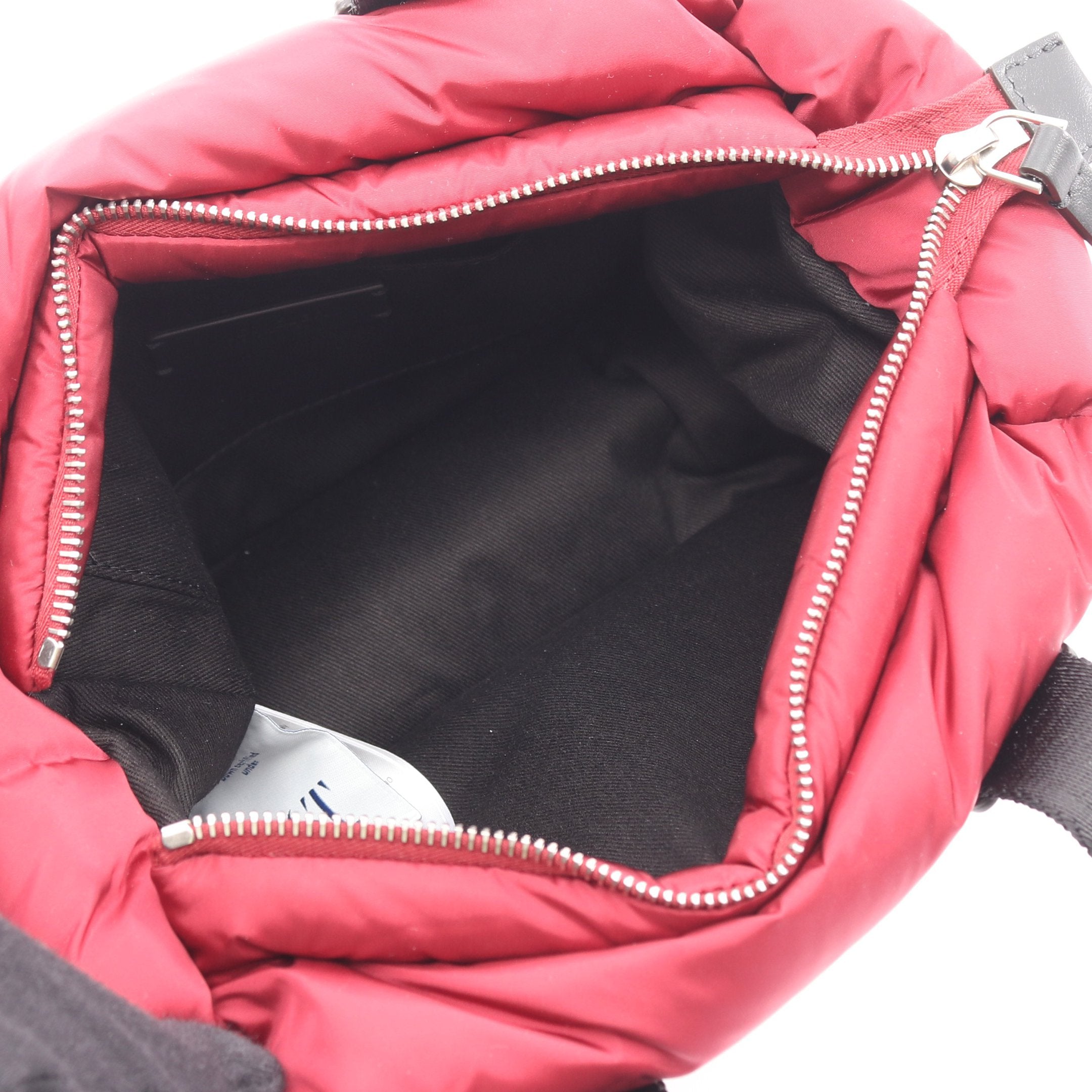 MINI CARADOC ハンドバッグ ナイロン レザー ボルドー ブラック 2WAY