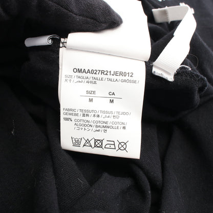 半袖Tシャツ クルーネック ロゴ総柄 コットン ブラック ホワイト オフホワイト トップス OFF-WHITE
