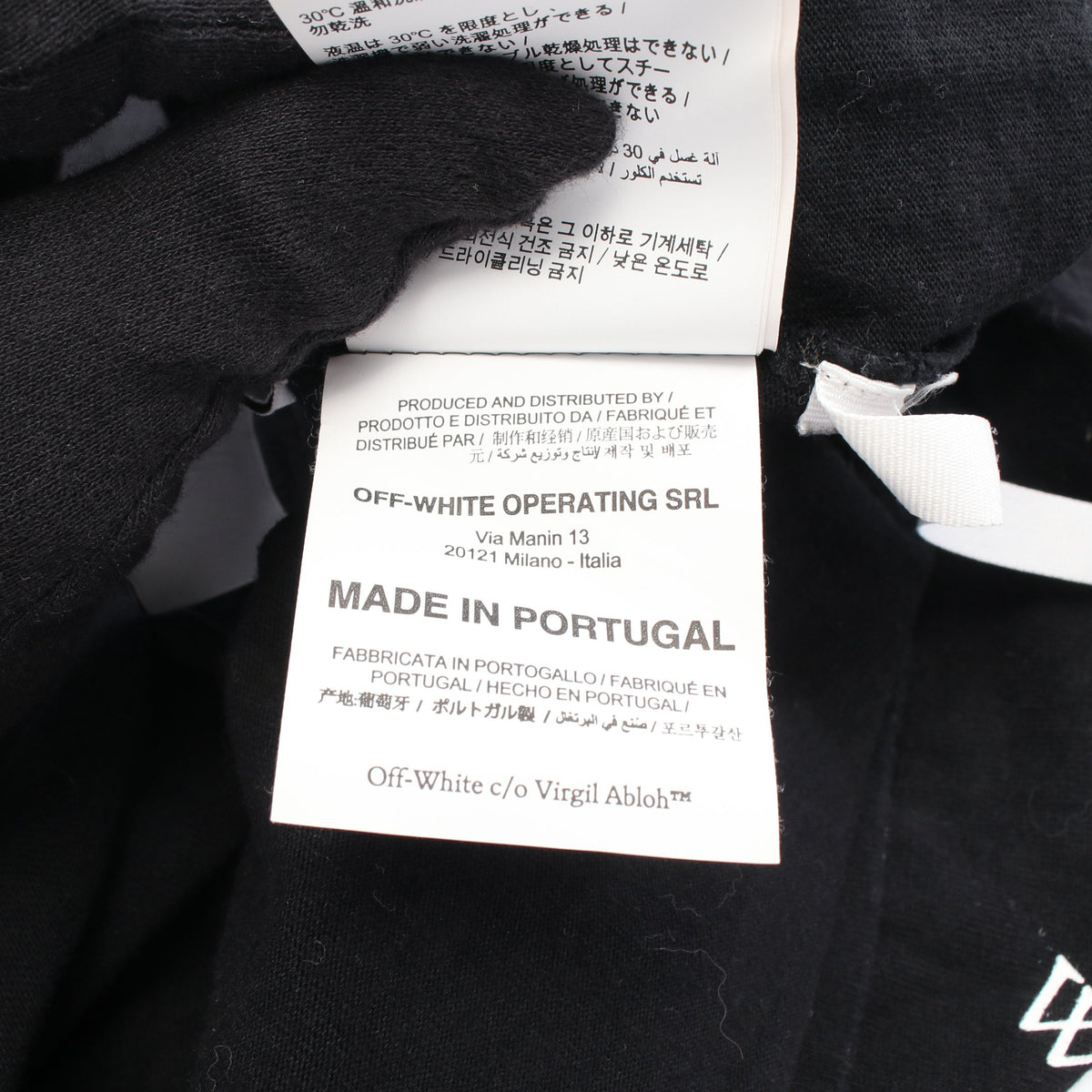 半袖Tシャツ クルーネック ロゴ総柄 コットン ブラック ホワイト オフホワイト トップス OFF-WHITE