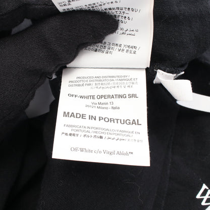 半袖Tシャツ クルーネック ロゴ総柄 コットン ブラック ホワイト オフホワイト トップス OFF-WHITE
