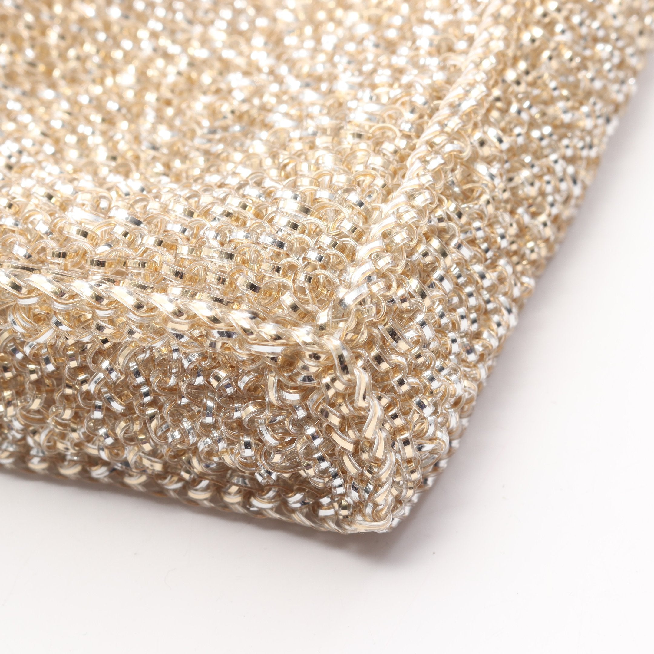 ワイヤーバッグ ハンドバッグ PVC シャンパンゴールド 2WAY