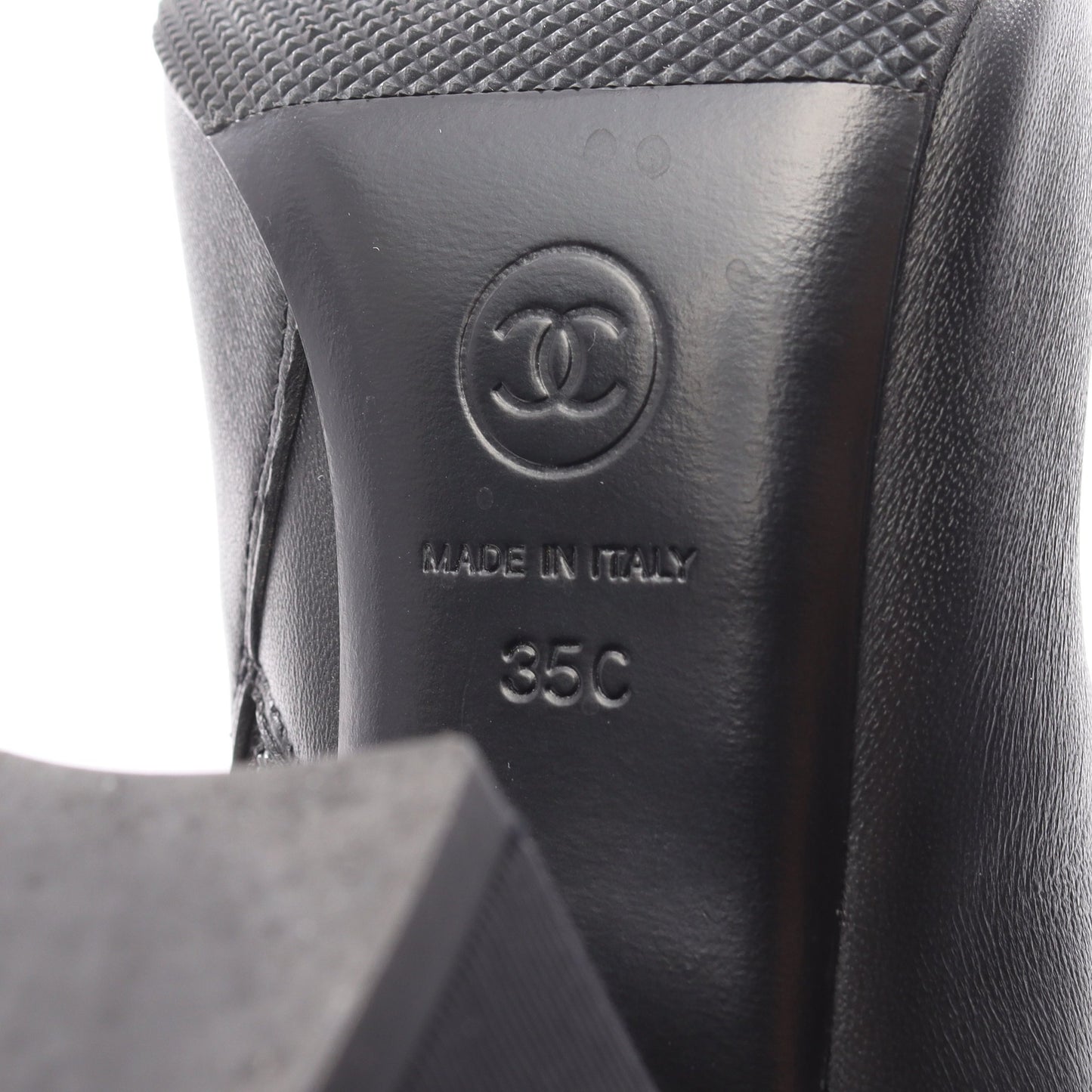 ココマーク ブーツ レザー ブラック リボン シャネル シューズ CHANEL