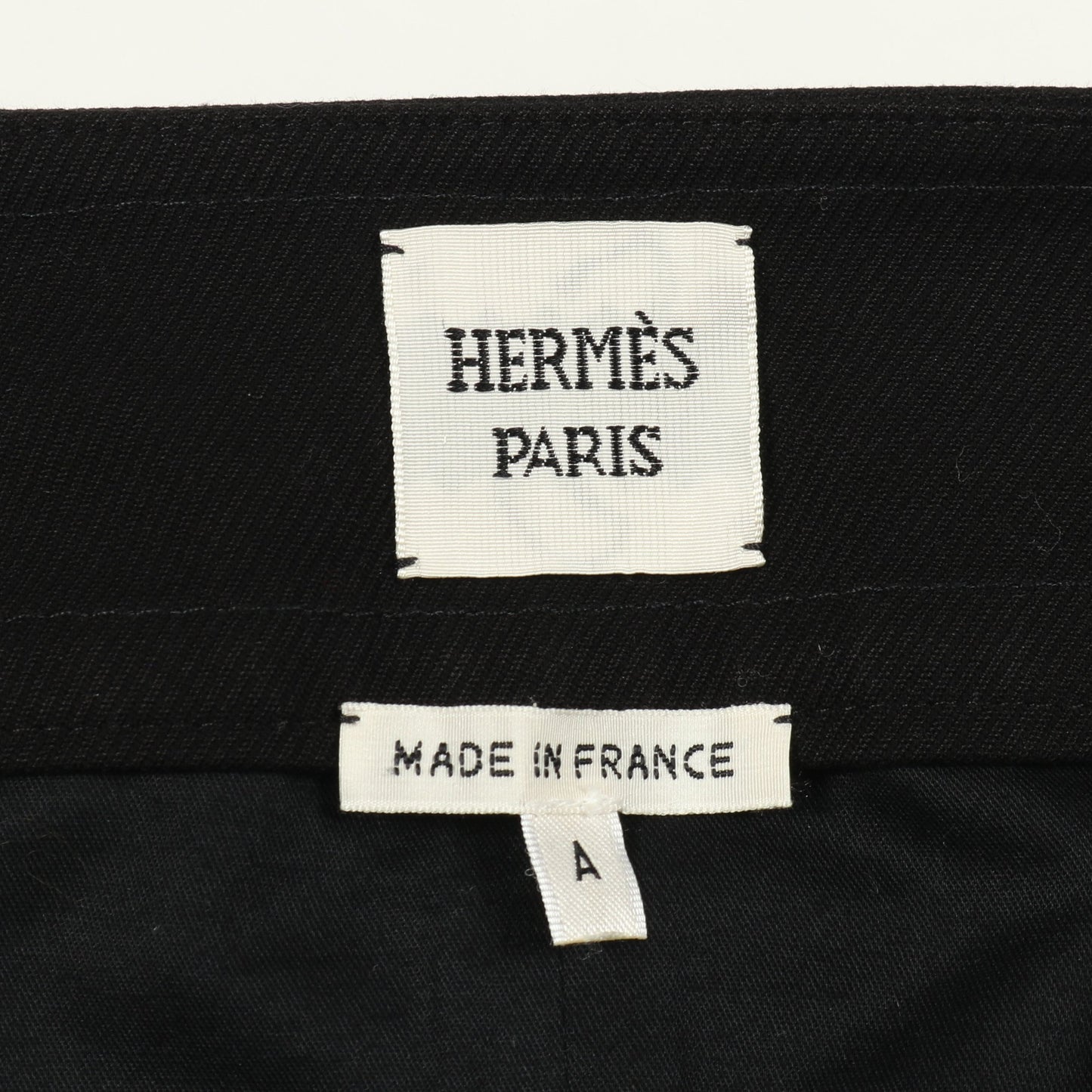 クロップド テーパード パンツ コットン ブラック エルメス ボトムス HERMES
