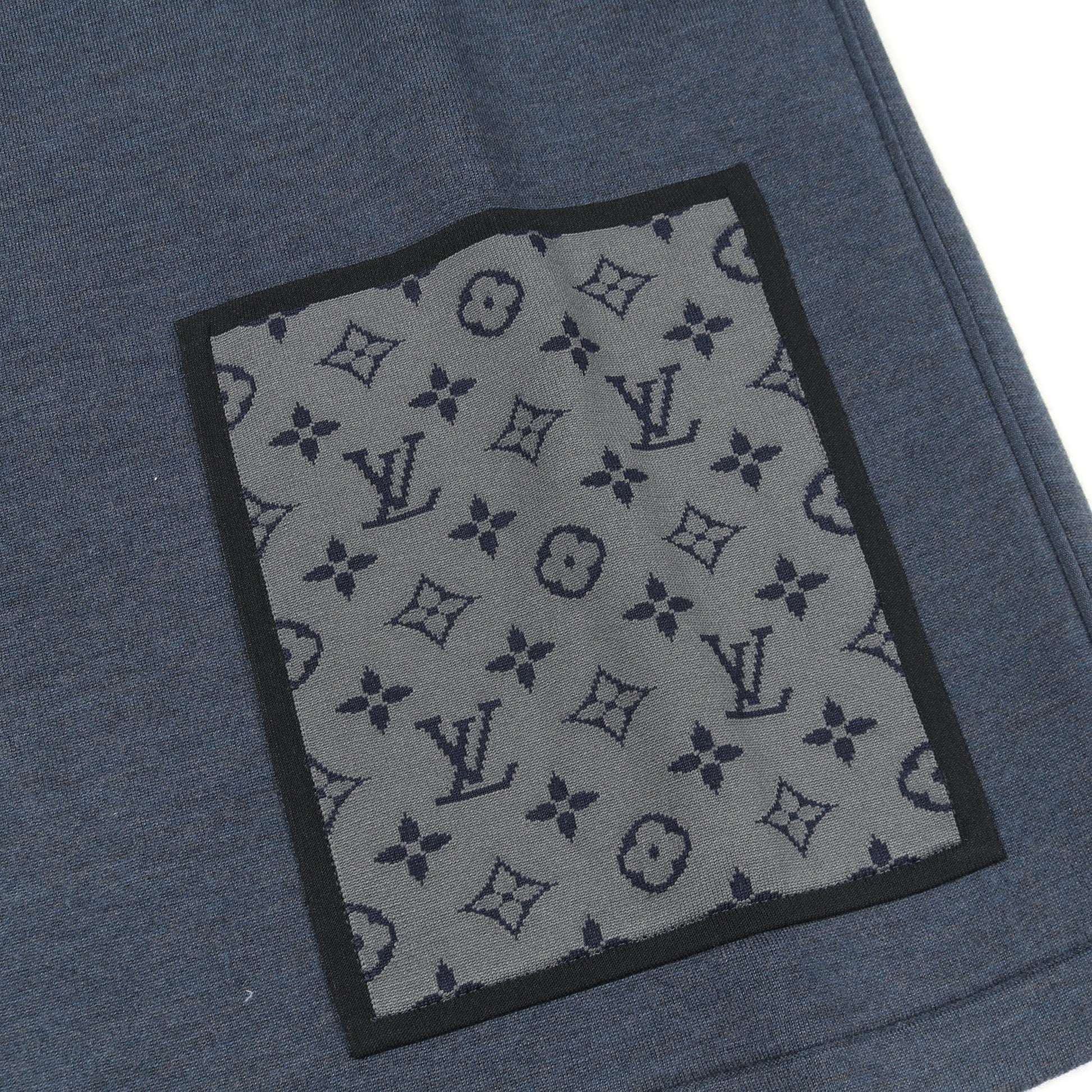 モノグラムポケット ワンピース ウール ナイロン カシミヤ ネイビー ルイヴィトン ワンピース LOUIS VUITTON