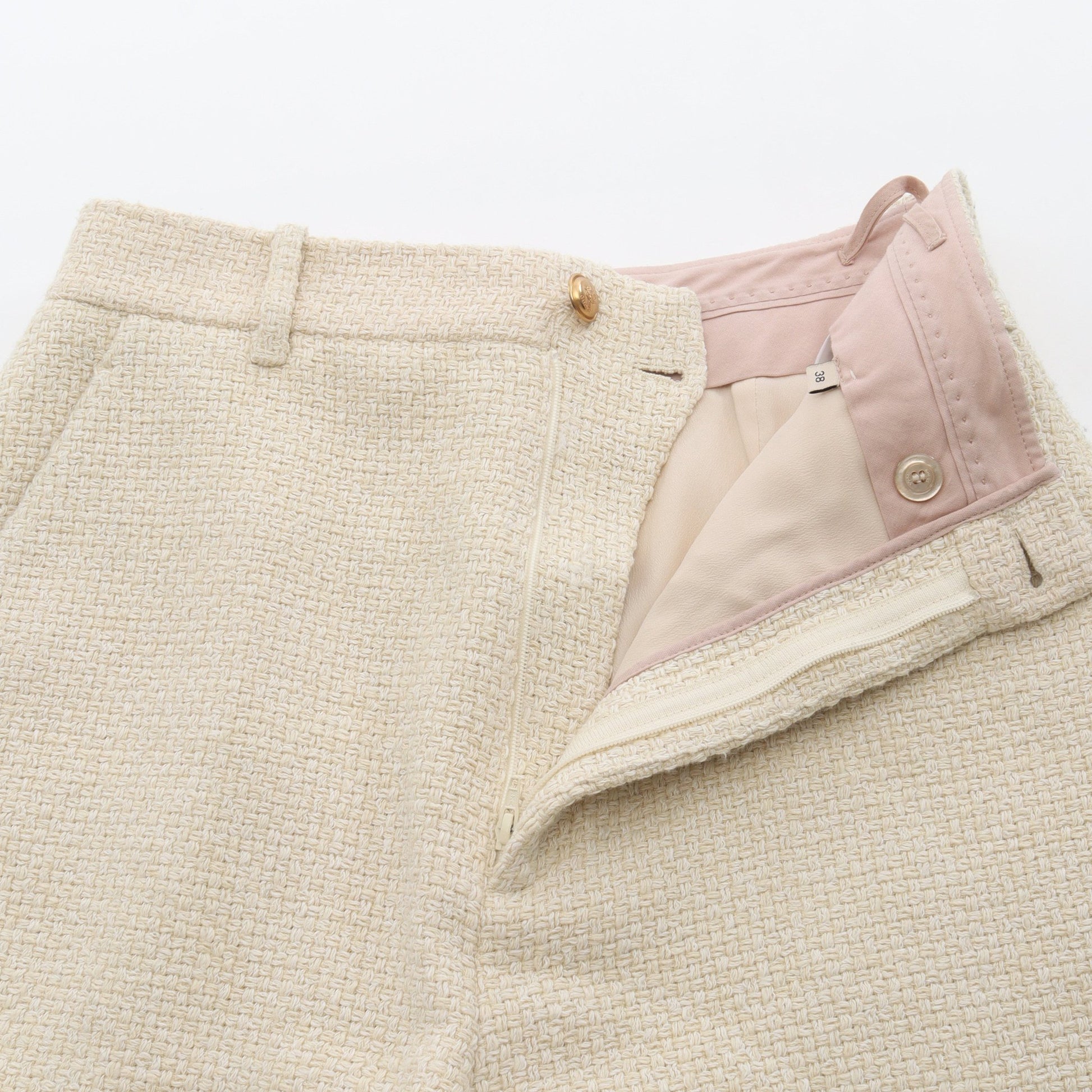 ツイード ショート パンツ コットン レーヨン ライトベージュ グッチ ボトムス GUCCI