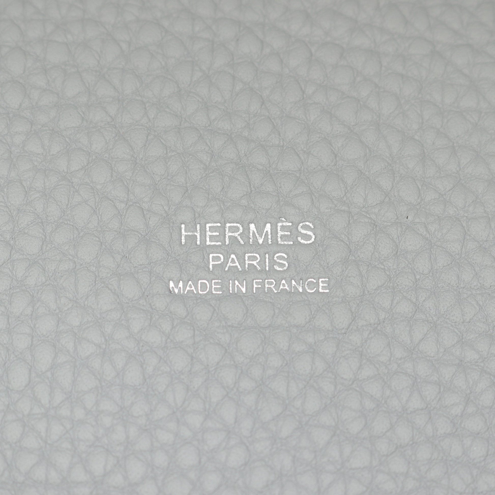 ピコタンロックPM ブルーグラシエ ハンドバッグ トリヨンクレマンス ブルーグレー シルバー金具 K刻印 エルメス バッグ HERMES