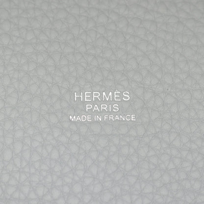 ピコタンロックPM ブルーグラシエ ハンドバッグ トリヨンクレマンス ブルーグレー シルバー金具 K刻印 エルメス バッグ HERMES