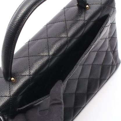 マトラッセ ハンドバッグ キャビアスキン ブラック ゴールド金具 シャネル バッグ CHANEL