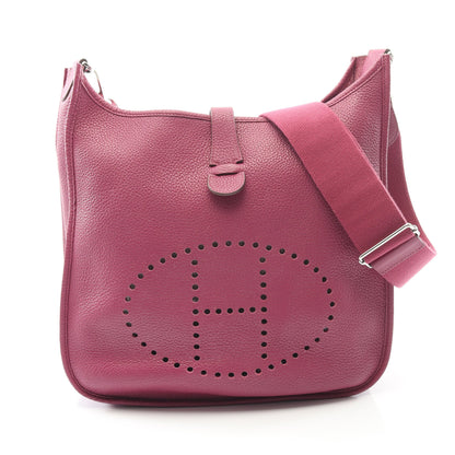 エヴリン 3 トロワ GM カシス ショルダーバッグ トリヨンクレマンス ピンクパープル シルバー金具 □O刻印 エルメス バッグ HERMES