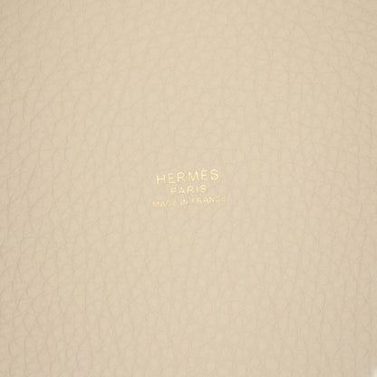 ピコタンロックPM べトン ハンドバッグ トリヨンクレマンス アイボリー ゴールド金具 K刻印 エルメス バッグ HERMES