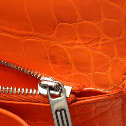 GOSSIP ゴシップ ショルダーバッグ レザー オレンジ クロコ型押し ネオンカラー バレンシアガ バッグ BALENCIAGA