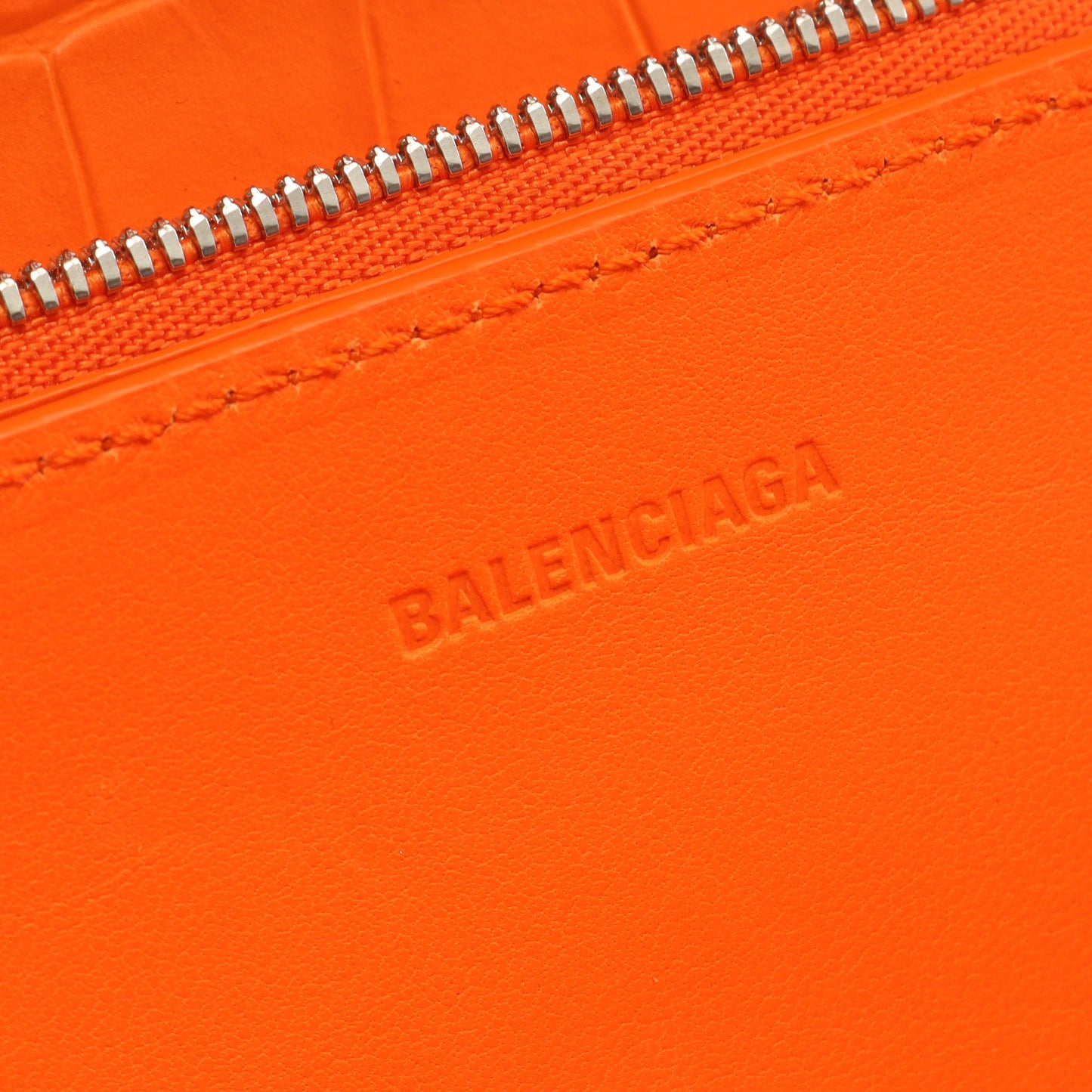 GOSSIP ゴシップ ショルダーバッグ レザー オレンジ クロコ型押し ネオンカラー バレンシアガ バッグ BALENCIAGA