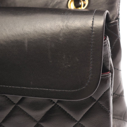 マトラッセ Wフラップ Wチェーンショルダーバッグ ラムスキン ブラック ゴールド金具 シャネル バッグ CHANEL