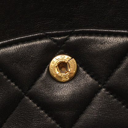 マトラッセ Wフラップ Wチェーンショルダーバッグ ラムスキン ブラック ゴールド金具 シャネル バッグ CHANEL
