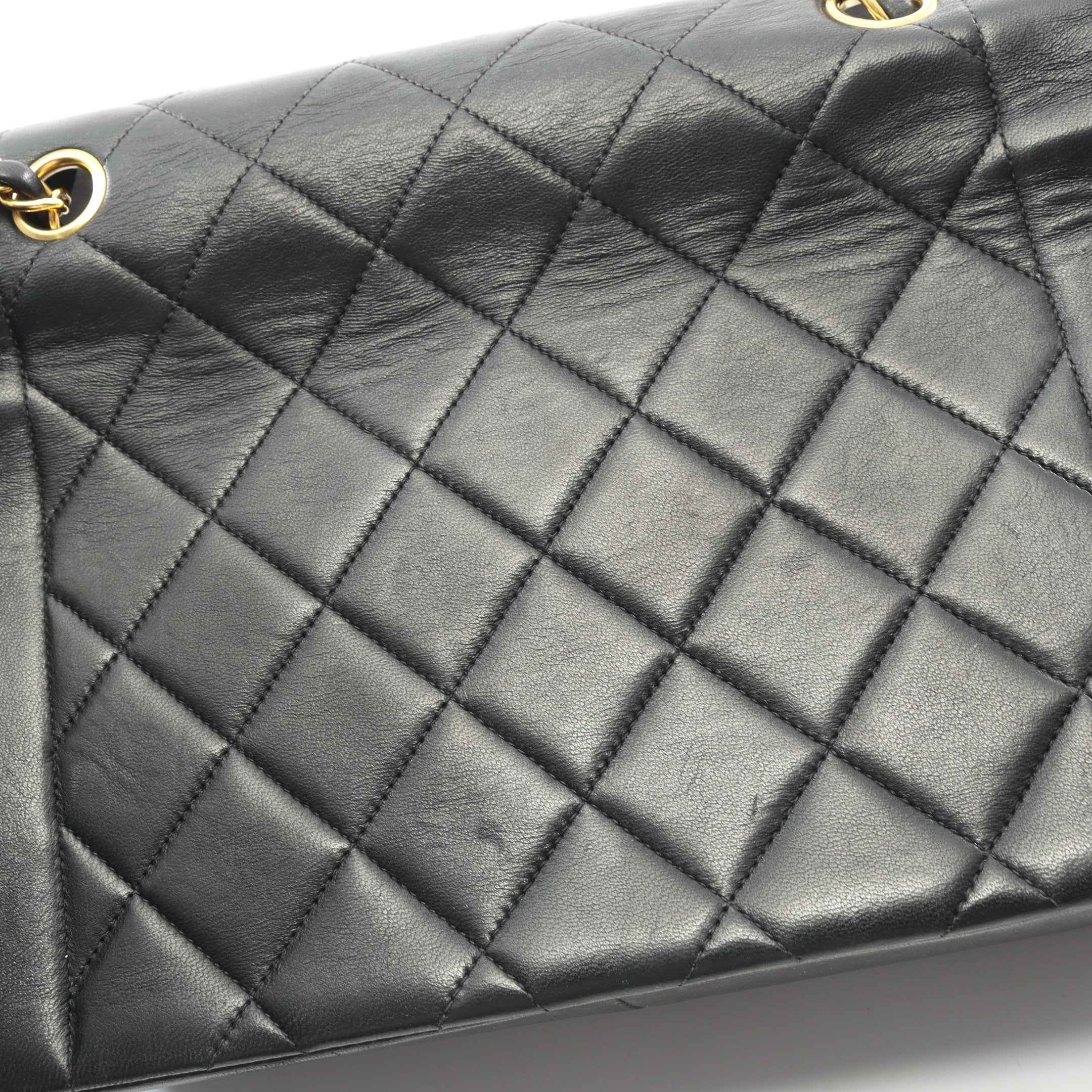 シャネル CHANEL マトラッセ ダイアナフラップ ショルダーバッグ バッグ ラムスキン（羊革） レディース ブラック系 A01165 【中古】 CHANEL - シャネル CHANEL マトラッセ ダイアナフラップ ショルダー