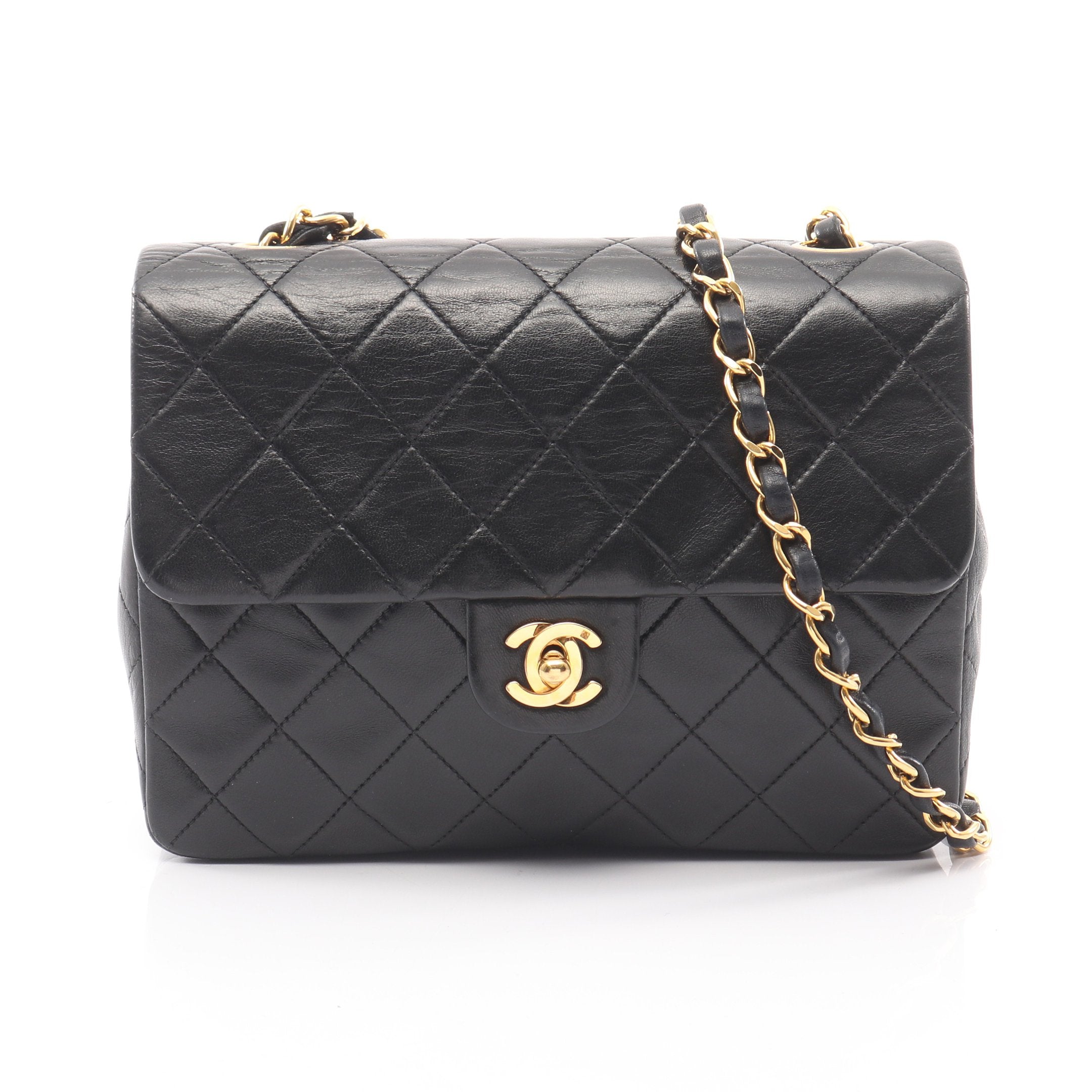 ミニマトラッセ20 チェーンショルダーバッグ ラムスキン ブラック