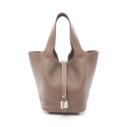 ピコタンロックPM エトゥープ ハンドバッグ トリヨンクレマンス グレーブラウン シルバー金具 U刻印 エルメス バッグ HERMES