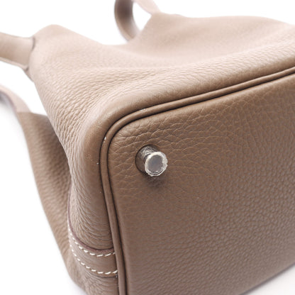 ピコタンロックPM エトゥープ ハンドバッグ トリヨンクレマンス グレーブラウン シルバー金具 U刻印 エルメス バッグ HERMES