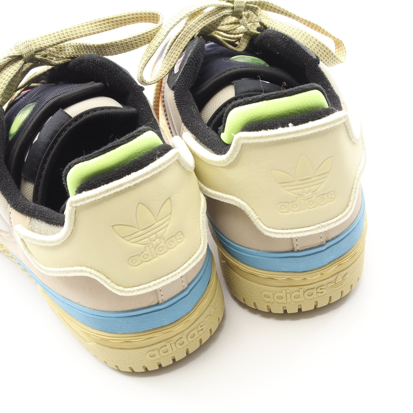 adidas × Bad Bunny Forum Powerphase スニーカー ファブリック ヌバック ベージュ マルチカラー アディダス シューズ adidas