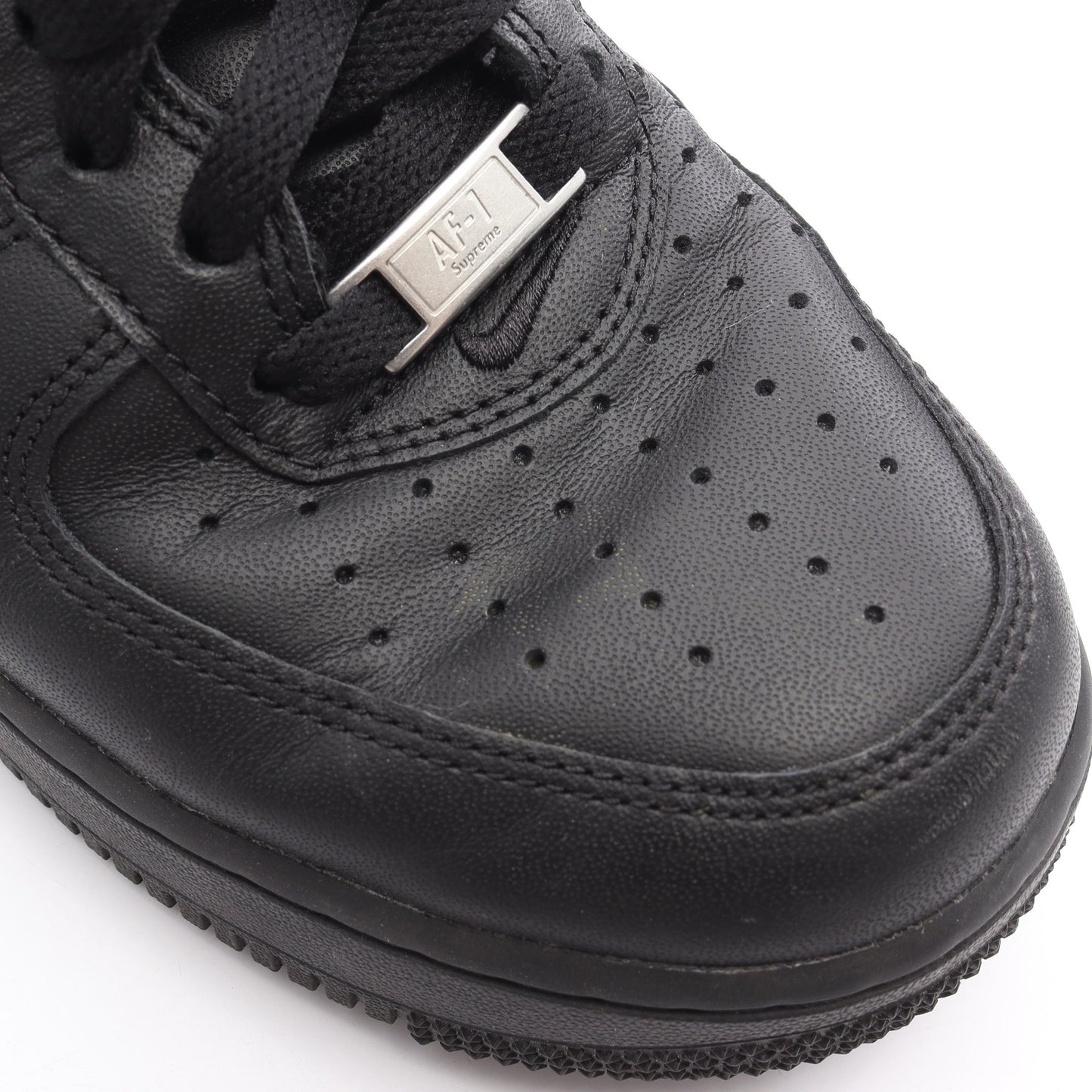 Supreme × NIKE Air Force 1 Low スニーカー レザー ブラック シュプリーム シューズ Supreme