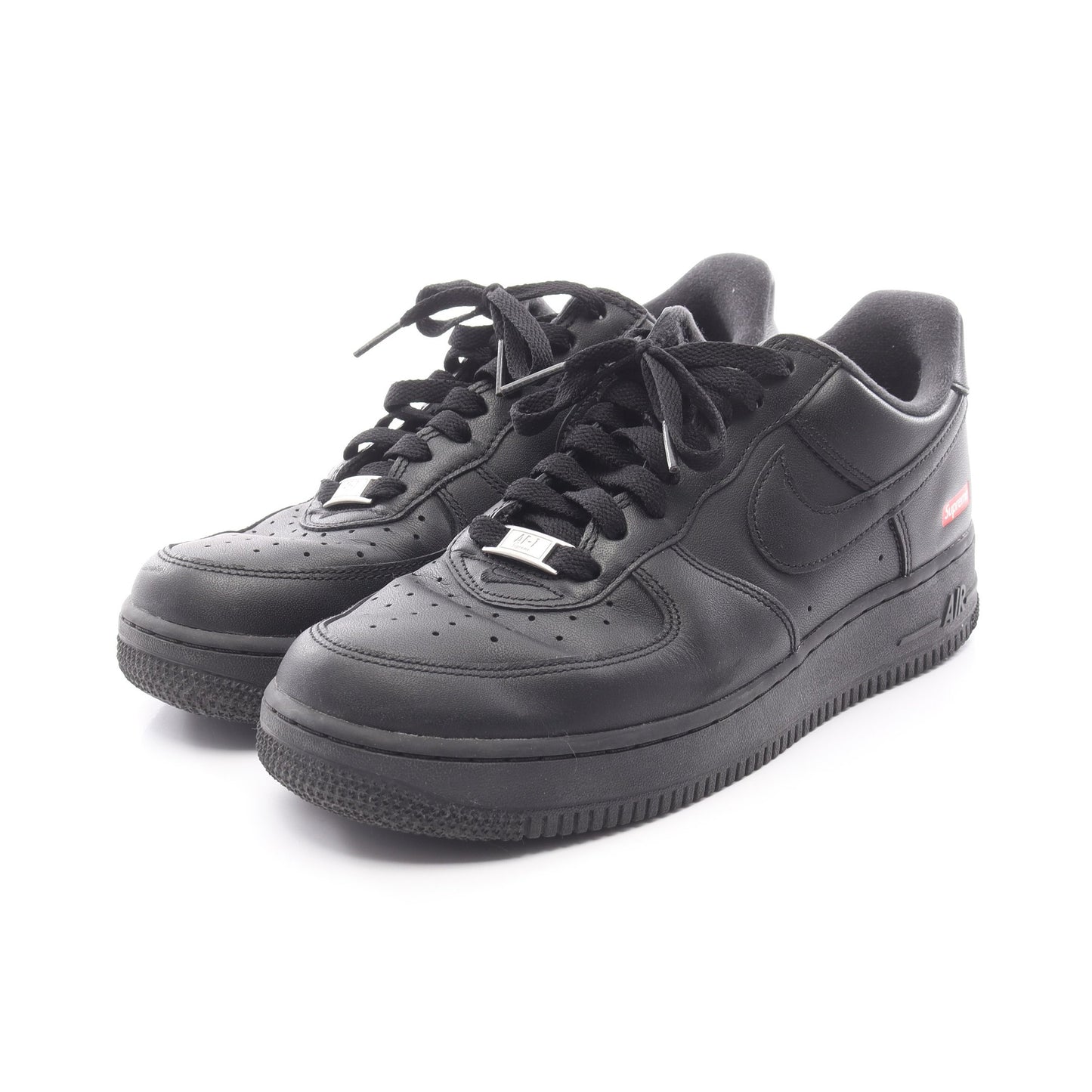 Supreme × NIKE Air Force 1 Low スニーカー レザー ブラック シュプリーム シューズ Supreme