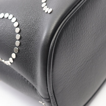 SOFT GRAIN VITE バックル ハンドバッグ トートバッグ レザー ブラック スタッズ 2WAY プラダ バッグ PRADA