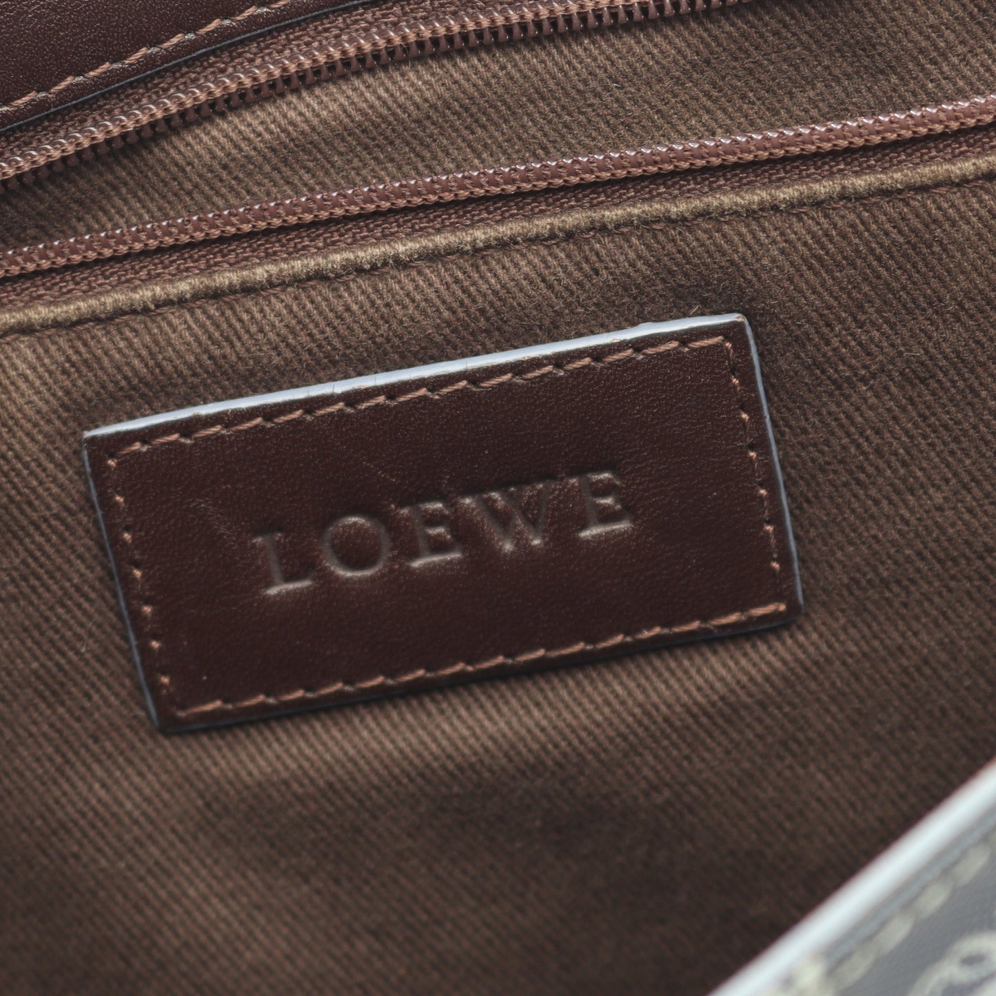 アナグラム ショルダーバッグ PVC レザー ブルーグレー ダークブラウン ロエベ バッグ LOEWE