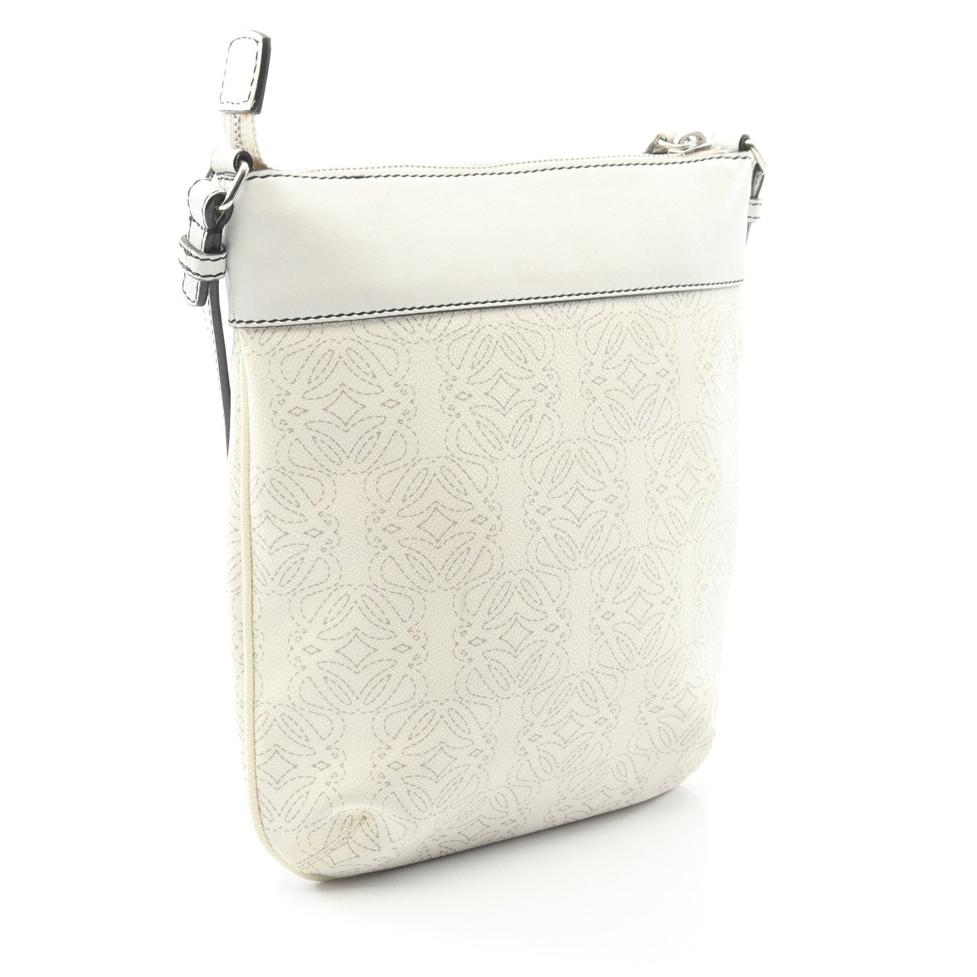 アナグラム ショルダーバッグ PVC レザー オフホワイト ロエベ バッグ LOEWE