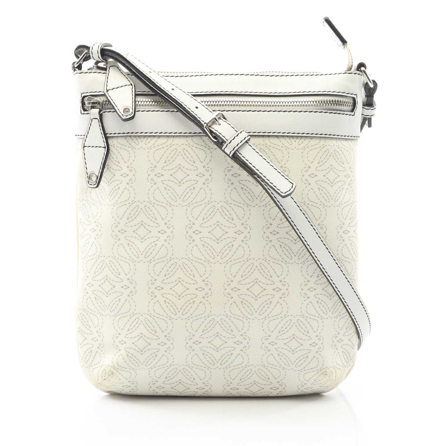 アナグラム ショルダーバッグ PVC レザー オフホワイト ロエベ バッグ LOEWE