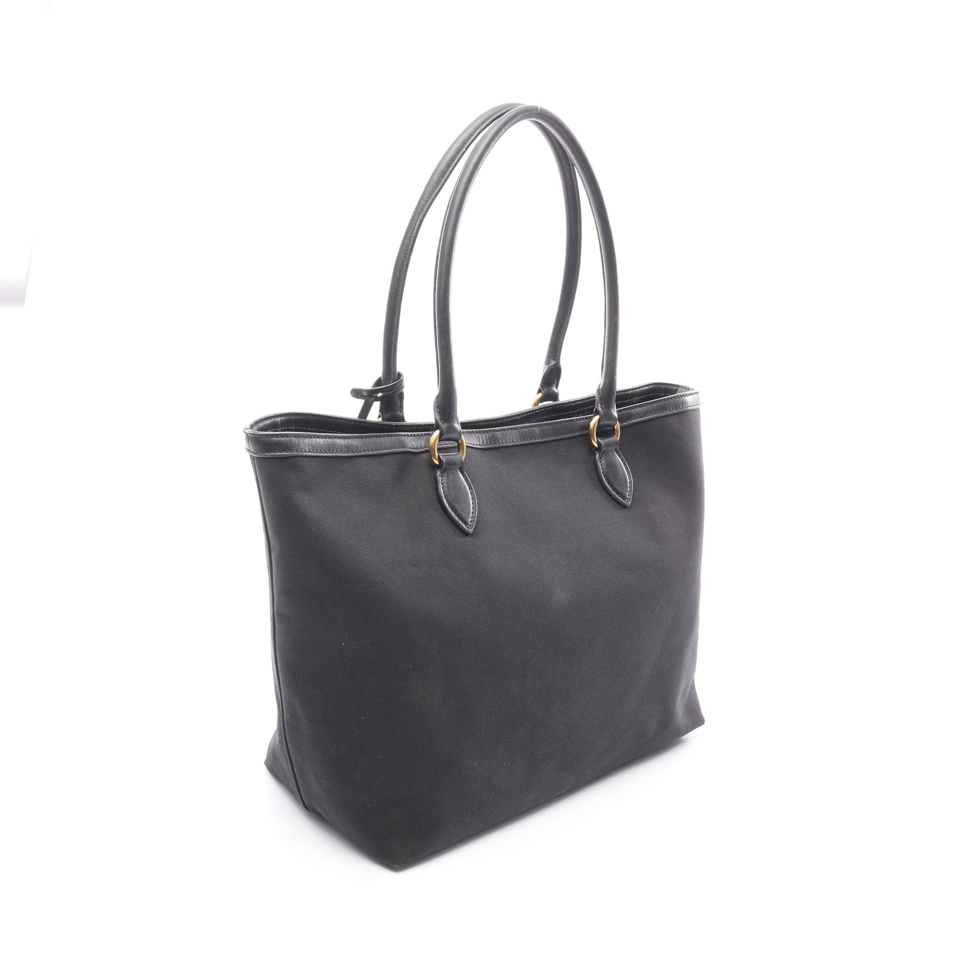LOGO JACQUARD ロゴジャガード ショルダーバッグ トートバッグ キャンバス レザー ブラック リボン プラダ バッグ PRADA