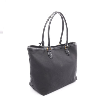 LOGO JACQUARD ロゴジャガード ショルダーバッグ トートバッグ キャンバス レザー ブラック リボン プラダ バッグ PRADA