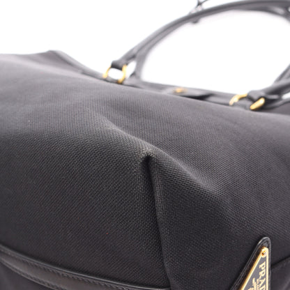 LOGO JACQUARD ロゴジャガード ショルダーバッグ トートバッグ キャンバス レザー ブラック リボン プラダ バッグ PRADA